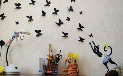 Идеи для украшения помещения с помощью бумажных бабочек