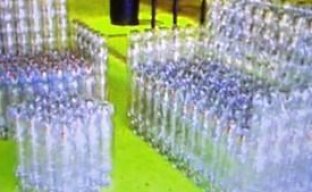 Использование пластиковых бутылок для создания садовой мебели (видео)