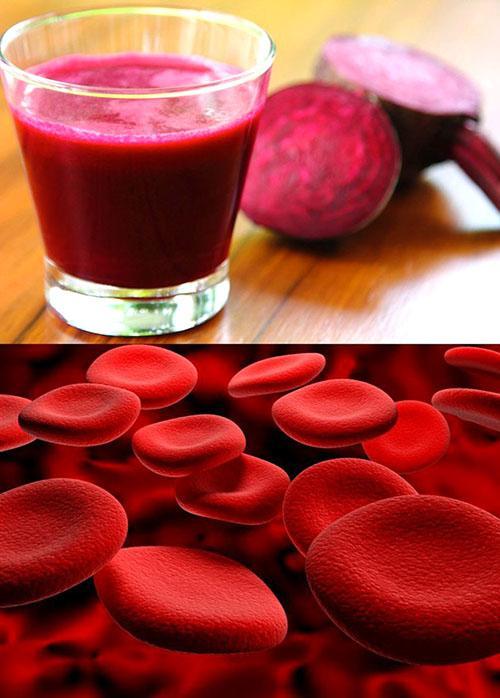 Свекольный сок влияет на образование красных кровяных телец