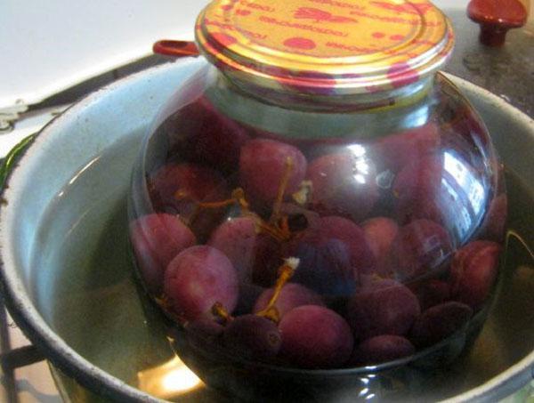 стерилизуем виноградный компот