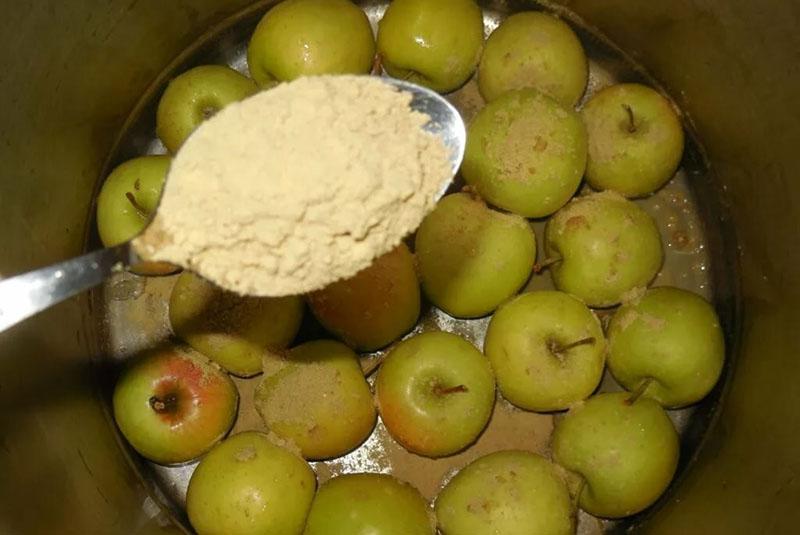 рецепт моченых яблок с горчицей