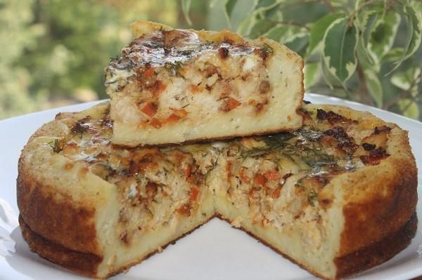Пирог деревенский – рецепт приготовления из картофельного теста, видео