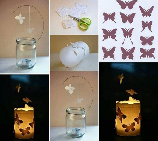 волшебный фонарь из бабочек