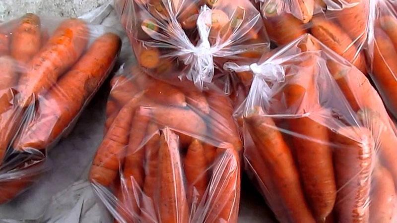 хранение моркови в пакетах