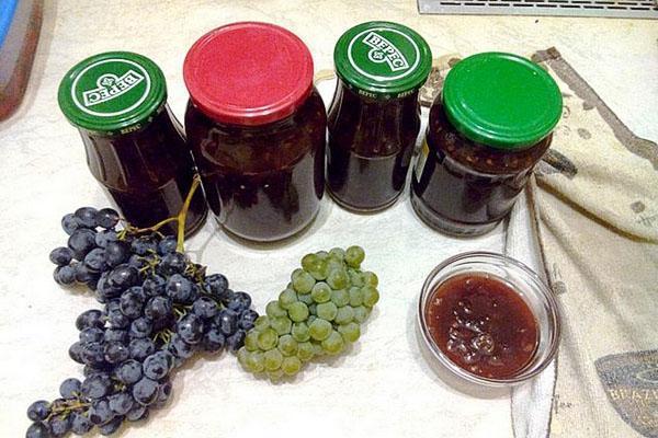 Простые рецепты джема из винограда в домашних условиях