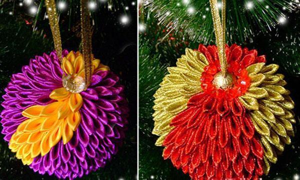 оригинальные шары на новогоднюю елку