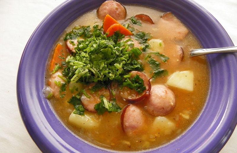 как варить гороховый суп с колбасками