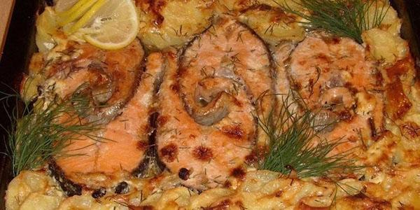 горбуша с картошкой