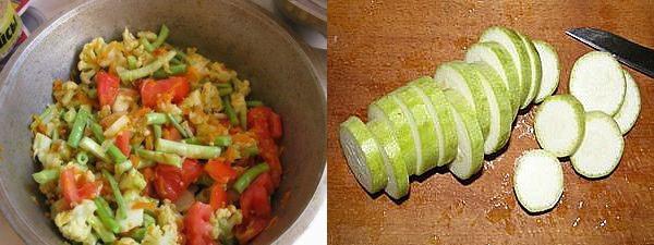 тушить овощи и нарезать кабачки