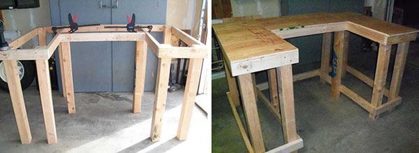 изготовление стола из дерева