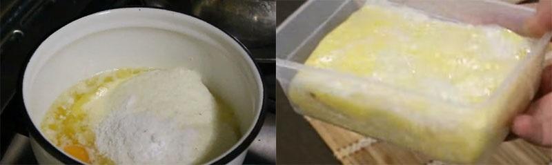 процесс приготовления сливочного сыра