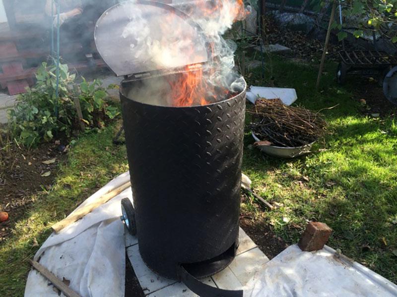 печь садовая для сжигания мусора