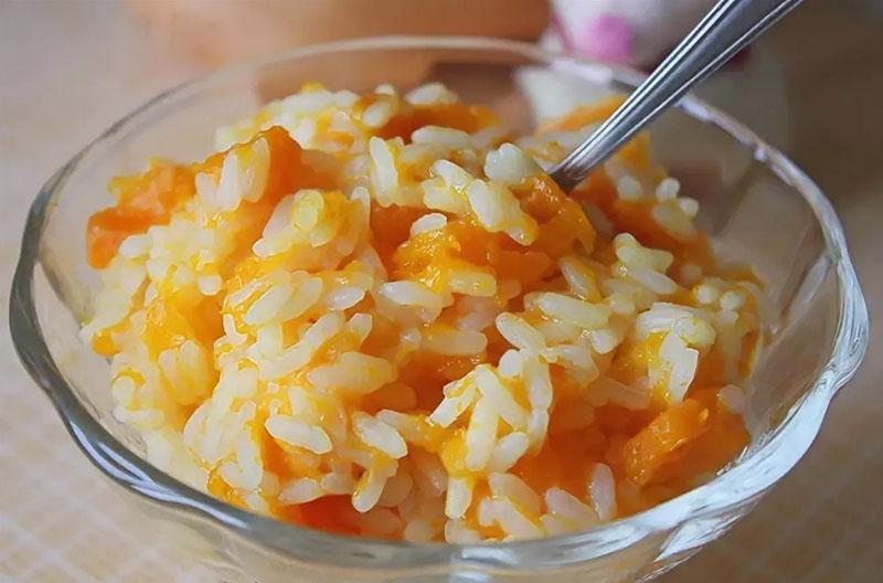 пикантное блюдо из тыквы и риса