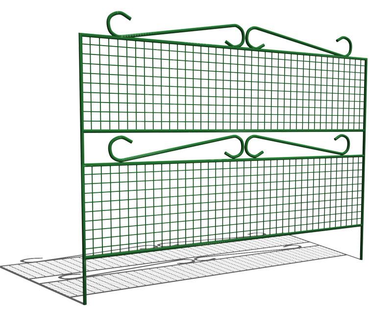 выбор размера садовой решетки