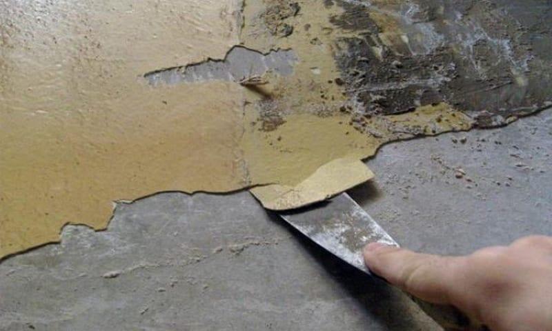 как снять краску с бетонной стены