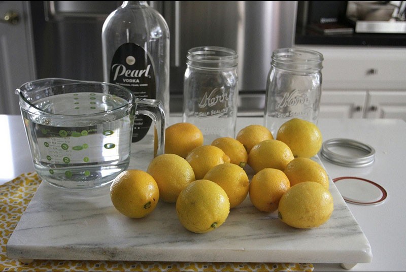 ингредиенты для лимончелло